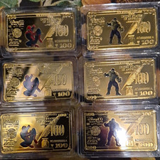Disney Disney 100 Years of Wonder Collectible24k GoldplatedBars Lot In Cases picture