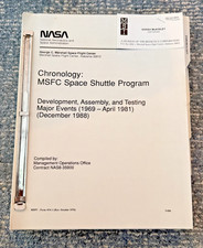 RARE Dec 1988 NASA Marshall MSFC Space Shuttle Program Chronology Book MHR-15 picture