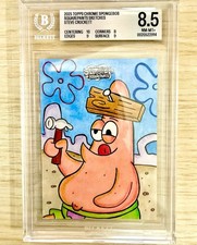 Patrick Star 2025 Topps Chrome SpongeBob SquarePants Sketch 1/1 Crockett Auto picture