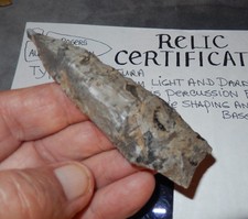 BEAUTIFUL OZARKS FOUND ANGOSTURA POINT w/NEEDLE TIP & A DWAIN ROGERS COA  C287 picture