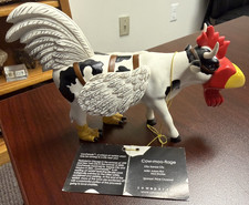 Cows on Parade Cow-Moo-Flage Figurine Adam Rini #26238 Cow Chicken picture