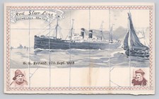 Atq/Vtg Post Card  Red Star Line Antwerpen-New York S.S Zeeland 9-27-1903 O150 picture