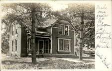 Darlington Wisconsin WI Home House c1910 Real Photo Vintage Postcard bhn picture