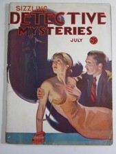 Sizzling Detective Mysteries #1, July 1935 VG (Nudeal) Scarce Bedsheet Pulp picture