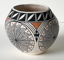 Vintage Acoma Pottery Pot Signed Marcella Pasquale picture