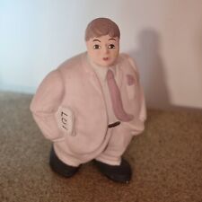 Vtg 80s L'Aquilone Pink “Suit Man” Lui Fat Italian Figurine Ceramic Sculpture picture