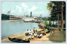 Steamer Sagamore Assembly Point Lake George NY Antique 1909 Postcard -771 picture