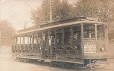 LP07 Creston ? Iowa Streetcar to  Indianola IA   RPPC Postcard picture