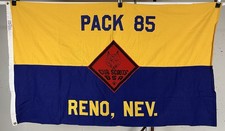 Vintage Boy Scouts Of America Cub Scouts Reno Nevada Pack 85 Flag 3’x5’ Annin Co picture