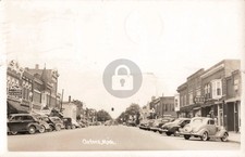 Street View Oxford MI Michigan 1947 RPPC Photo Postcard COPY picture