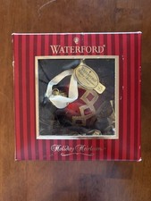 Waterford Crystal Holiday Heirloom Red and Gold Crimson Peacock Ball Ornament picture