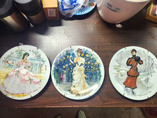 Limoges Frank C French Porcelain Collector Plates Set Of 12. Fashion Women Decor picture