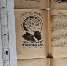 Vtg 1881-82 Spiritual Science Zeus Franklin Washington Phrenology Palm Reading picture