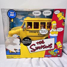 Playmates Simpsons Talking Elementary School Bus Figure Set w/ Figurines 2002 picture