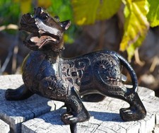 VINTAGE Oriental Dragon Pi Xiu Hand Carved China MAGNIFICENT FIGURINE picture