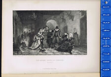 The Merry Wives of Windsor, Etching after Lindenschmit-1880 Steel-Engraved Print picture