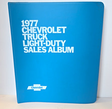 1977 Chevy Truck Light Duty Sales Album Dealer Binder Squarebody W/ Inserts picture