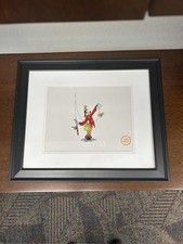 Walt Disney Goofy How To Fish Serigraph Framed Animation Art Print picture