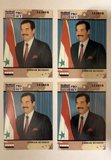 1991 Pro Set Desert Storm Saddam Hussein #69 Rookie Lot (Includes Hickey Error) picture