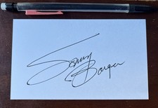 Sonny Barger Signed / Autograph Paper Card. HAMC.   picture