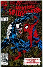 Amazing Spider-Man #375-1993 nm- 9.2 Gold Foil cover Venom 1st Ann Weying picture