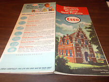 1951 Esso Delaware/Maryland/Virginia/W Virg. Vintage Road Map / Great Cover Art  picture