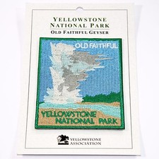 Official Yellowstone National Park Souvenir Patch Old Faithful Geyser Wyoming picture