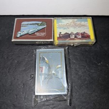 LOT OF VTG USED USA RAILROAD PLAYING CARDS 3 Decks picture