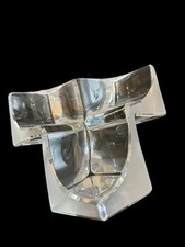 Daum 3 Section Cubist Clear and Frosted Vide Poche Sculpture picture
