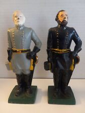 Vtg Cast Iron Figures of Civil War General Grant and General Lee picture