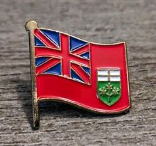 Ontario Canada Province Red Furling Flag Collectible Lapel Pin picture