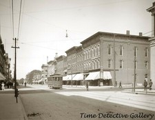 Streetcar on Main Street, Ann Arbor, Michigan - 1908 - Historic Photo Print picture