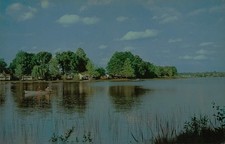 Vintage Fishing Rowboat Lake Scene Postcard Dexter Press John Penrod picture