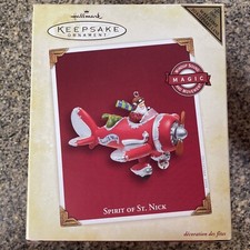 Hallmark Ornament 2005 The Spirit of St. Nick Airplane Repaint Green Magic picture