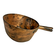 Antique Farmhouse Decorative Handled Copper Pot or Planter picture