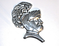 Vtg. Crusader Knights Tempolar Wall Hanging Bright Chrome Medieval picture