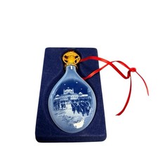 Royal Copenhagen 1990 Season's Greetings Christmas Drop Porcelain Ornament picture