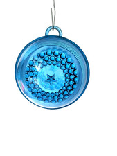 Vintage Christmas STAR BALL Hard Plastic Unbreakable Ornament RARE Unknown Maker picture