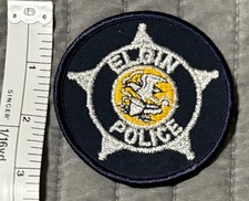 Vintage Obsolete Elgin Illinois IL Police Patch Mylar Thread picture
