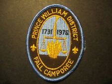 Prince William District 1731-1976 Fall Camporee jacket patch picture