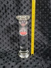 Galileo Glass Thermometer Style Floating Hour Glass Red Sand Timer 8
