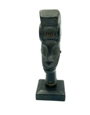 Vtg Hand Carved Solid Wood Africa Tribal Woman Head Statue Bust 9