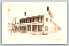 Vintage RPPC Snow Covered House Winter Scene Real Photo Postcard c1920s picture