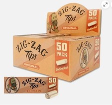 FULL BOX ZIG ZAG TIPS ORIGINAL  50 PACKS  50 TIPS EACH PACK 2500ct total picture