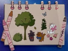 PALM Pink a La Mode Aristocats Disney Crayon Classics Jumbo Pin LE 300 IN HAND picture