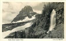 Falls Logan Pass Marble Glacier Montana 1930s RPPC Photo Postcard 21-4197 picture