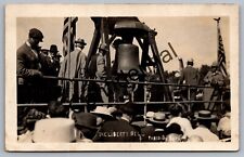Real Photo 1915 Liberty Bell On Cross Country Tour Aboard Train Car RP RPPC L44 picture