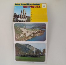 Vintage West Point US Military Academy Souvenir Foldout Postcard Photo Booklet  picture