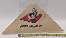 Harrah's Club Las Vegas casino drink napkin VINTAGE 1950s picture