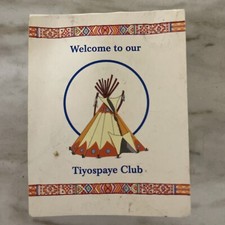 Vintage Indian Tiyospaye Teepee Tipi Wigwam Lacquered Lapel Pin W Packaging Rare picture